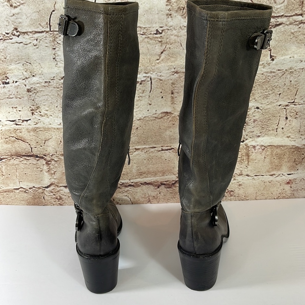Vince Camuto Kepner Leather Knee Heel Boots - Picture 13 of 16